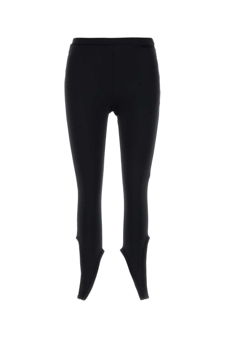 Courrèges Black Stretch Nylon Leggings