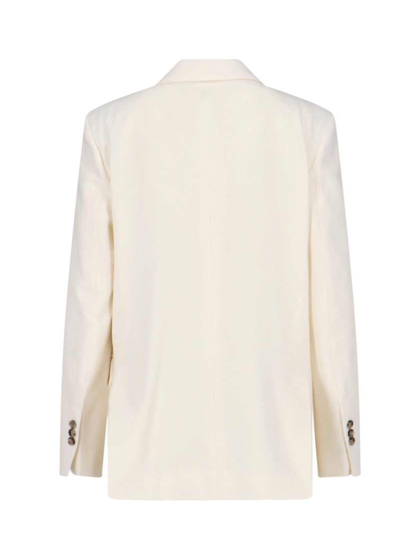 Ami Paris Double-Breasted Blazer – White