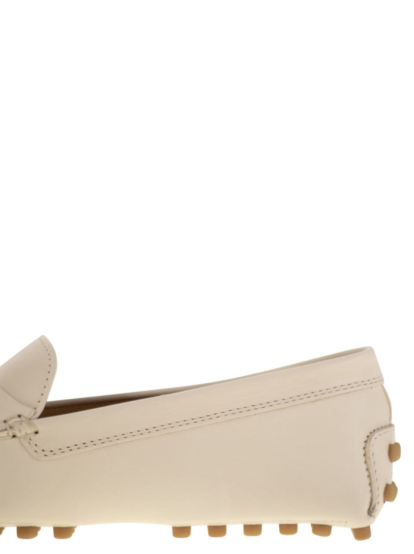 Tod's Leather Moccasin Rubber Sole