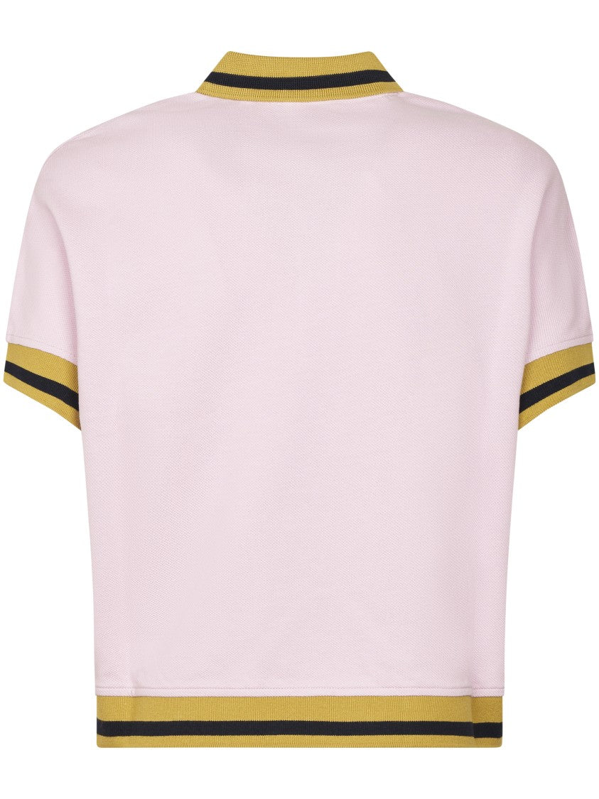 Marni Cropped Polo Shirt With Contrast Ribbing