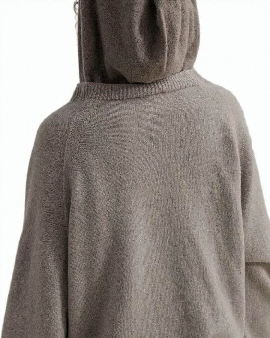 Baserange Relaxed Fit Cardigan With Balloon Sleeves