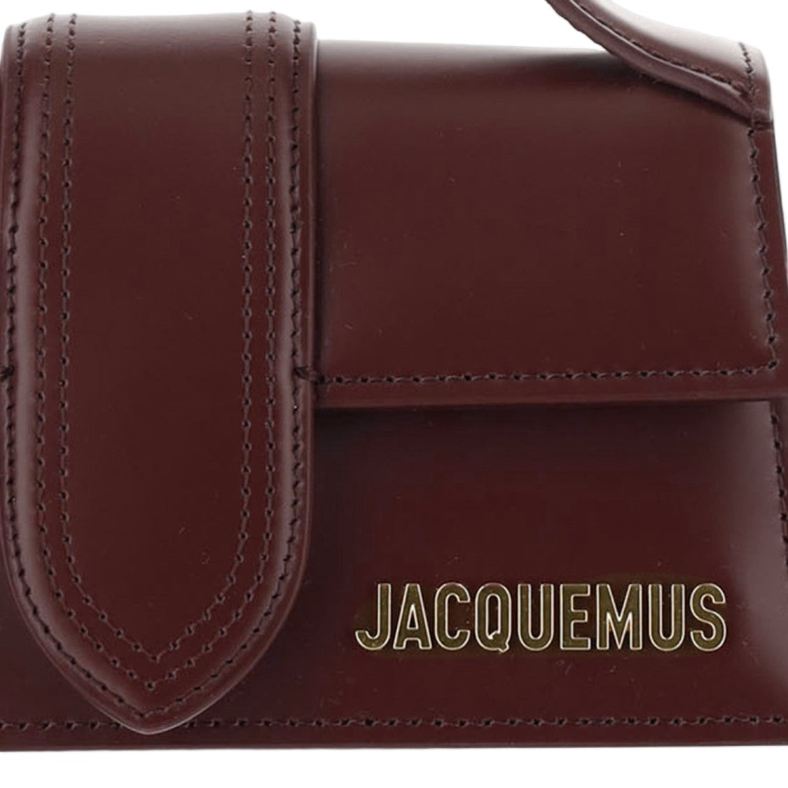 Jacquemus Glossy Leather Structured Shoulder Bag With Adjustable Strap
