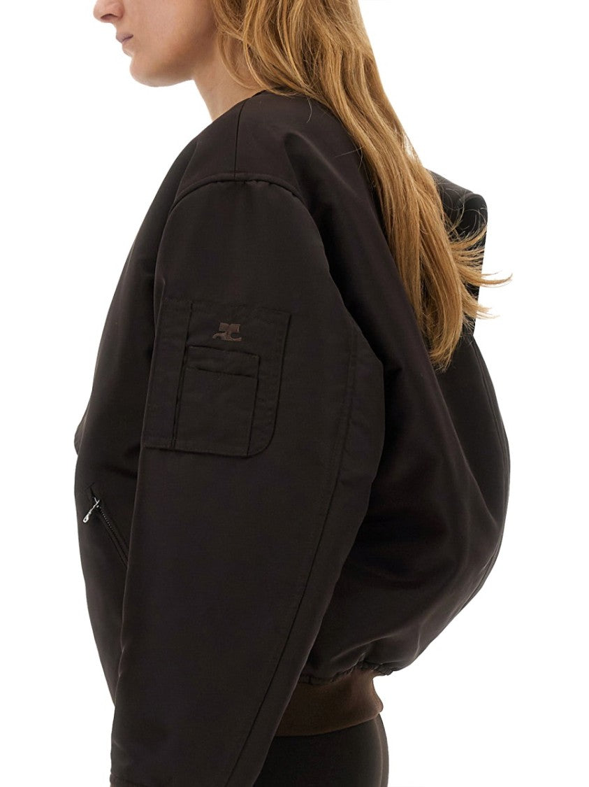 Courrèges Bow Neck Bomber Jacket