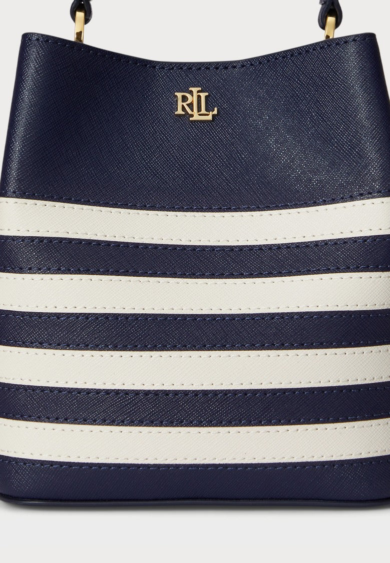 Lauren Ralph Lauren Navy Blue Reese Small Silk Bag