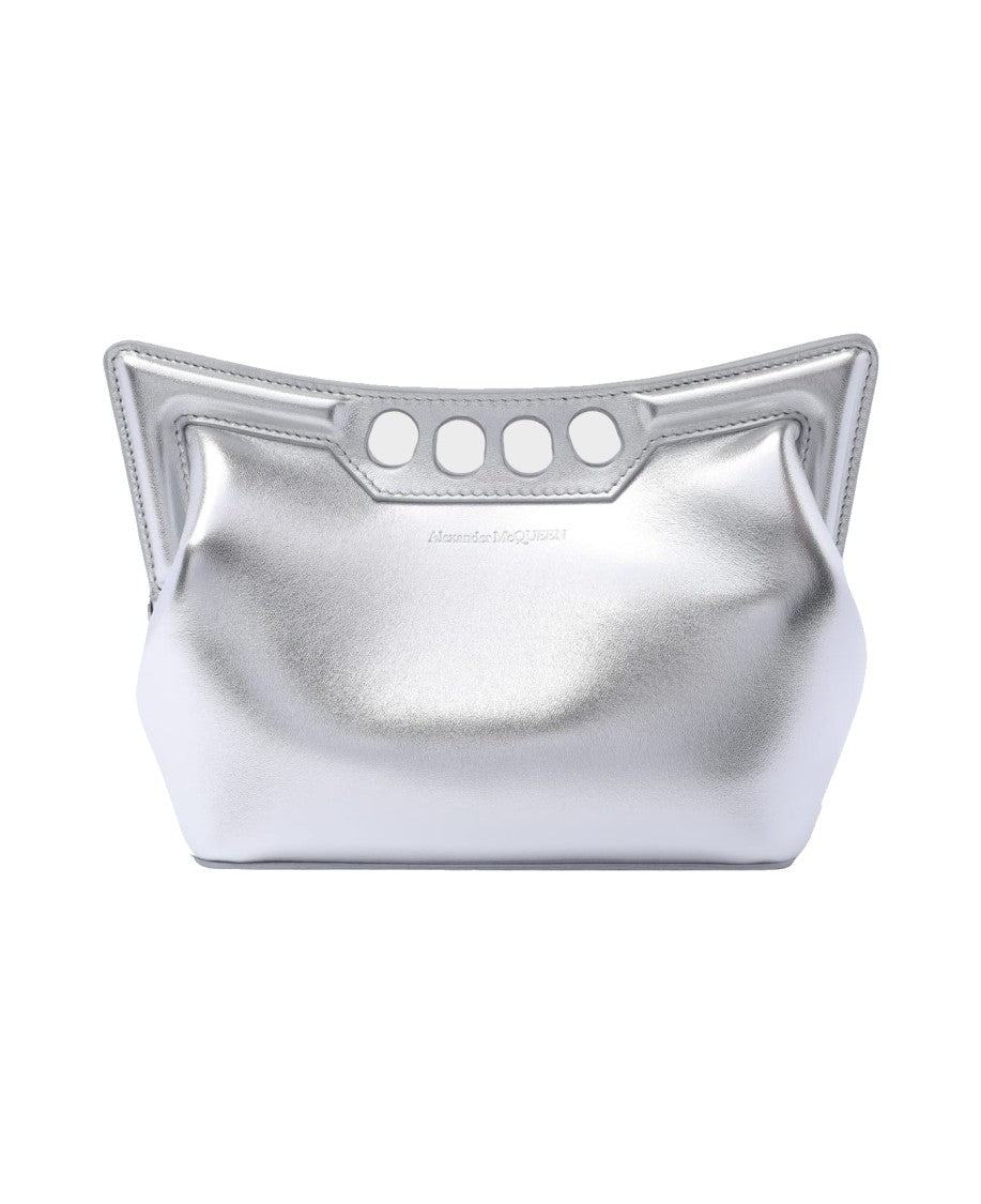 Alexander Mcqueen Structured Metallic Finish Bag