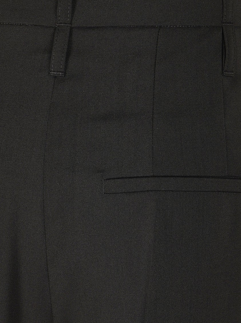 Max Mara Wide-Leg Trousers With Double-Front Darts And Belted Design