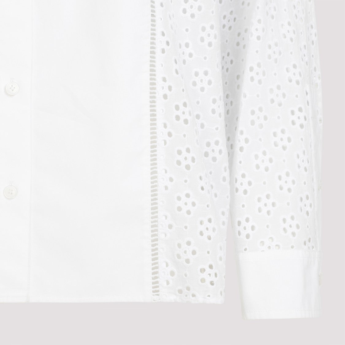 Kenzo Broderie Anglaise White Cotton Shirt