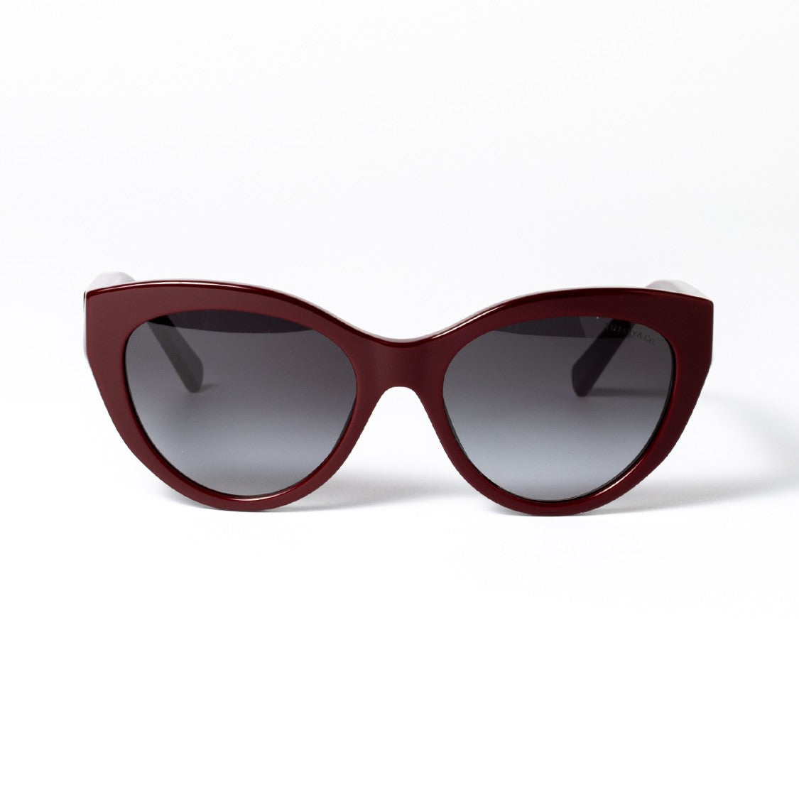 Tiffany & Co. Cat-Eye Sunglasses With Burgundy Frame