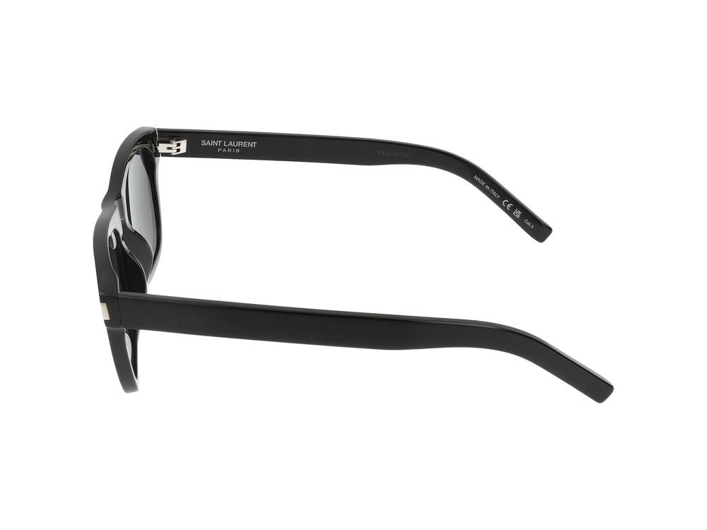 Saint Laurent Black Matte Finish Square Frame Sunglasses