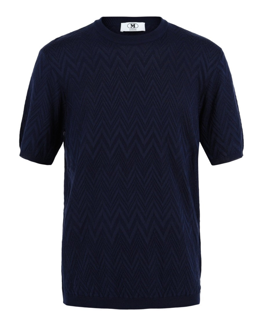 M Missoni Zig Zag Short Sleeve Sweater