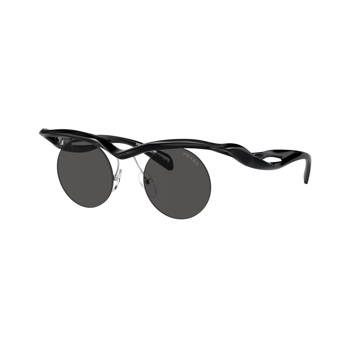 Prada 0Pr A24s Sculptural Black Sunglasses