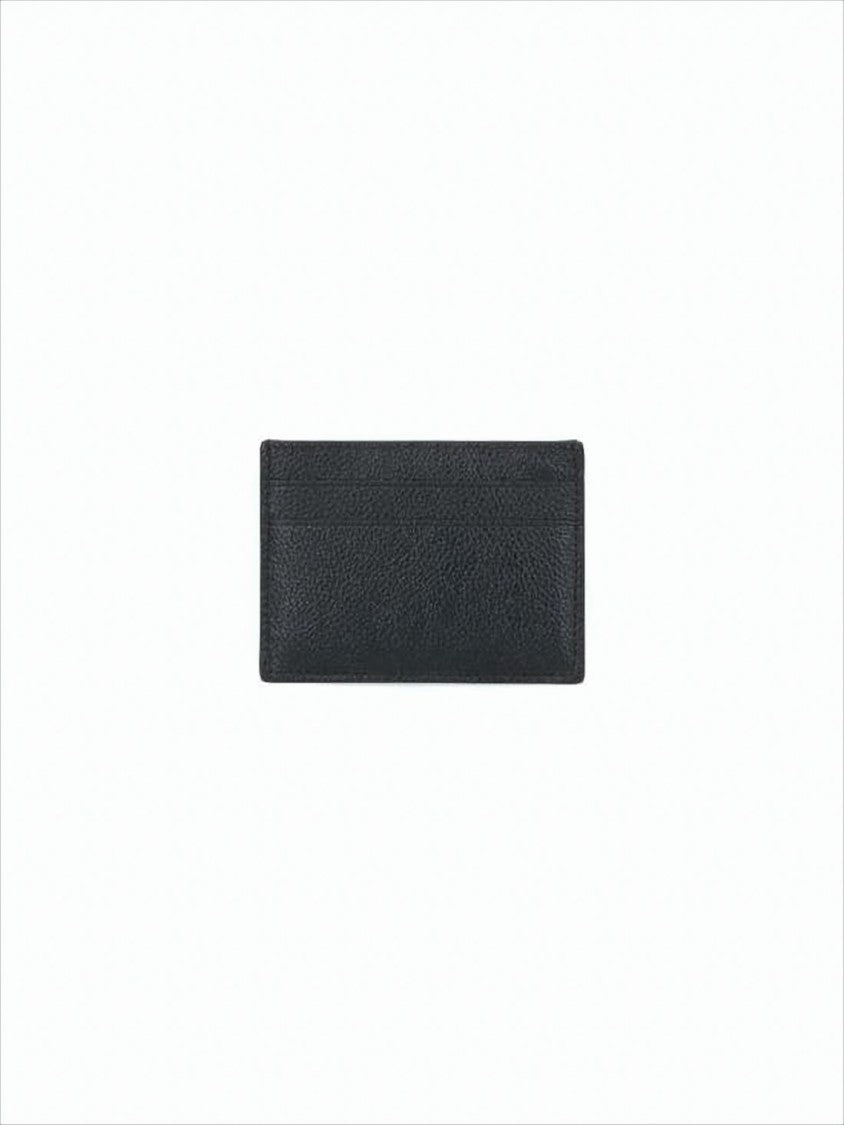 Balenciaga Textured Calf Leather Cardholder With Distressed Logo