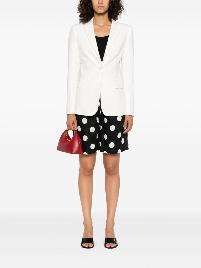 Pinko Tailored White Jacket With Notched Lapel