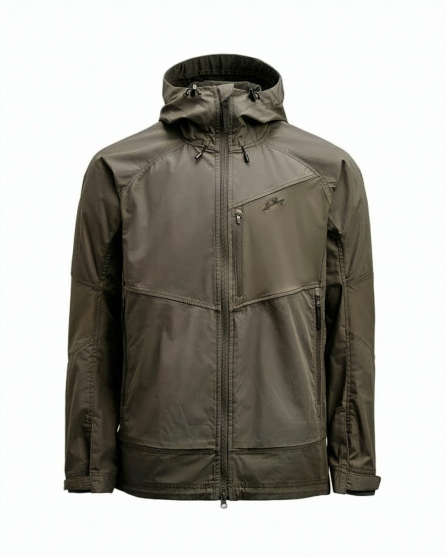 Lundhags Structured Brown Jacket With Front Zipper