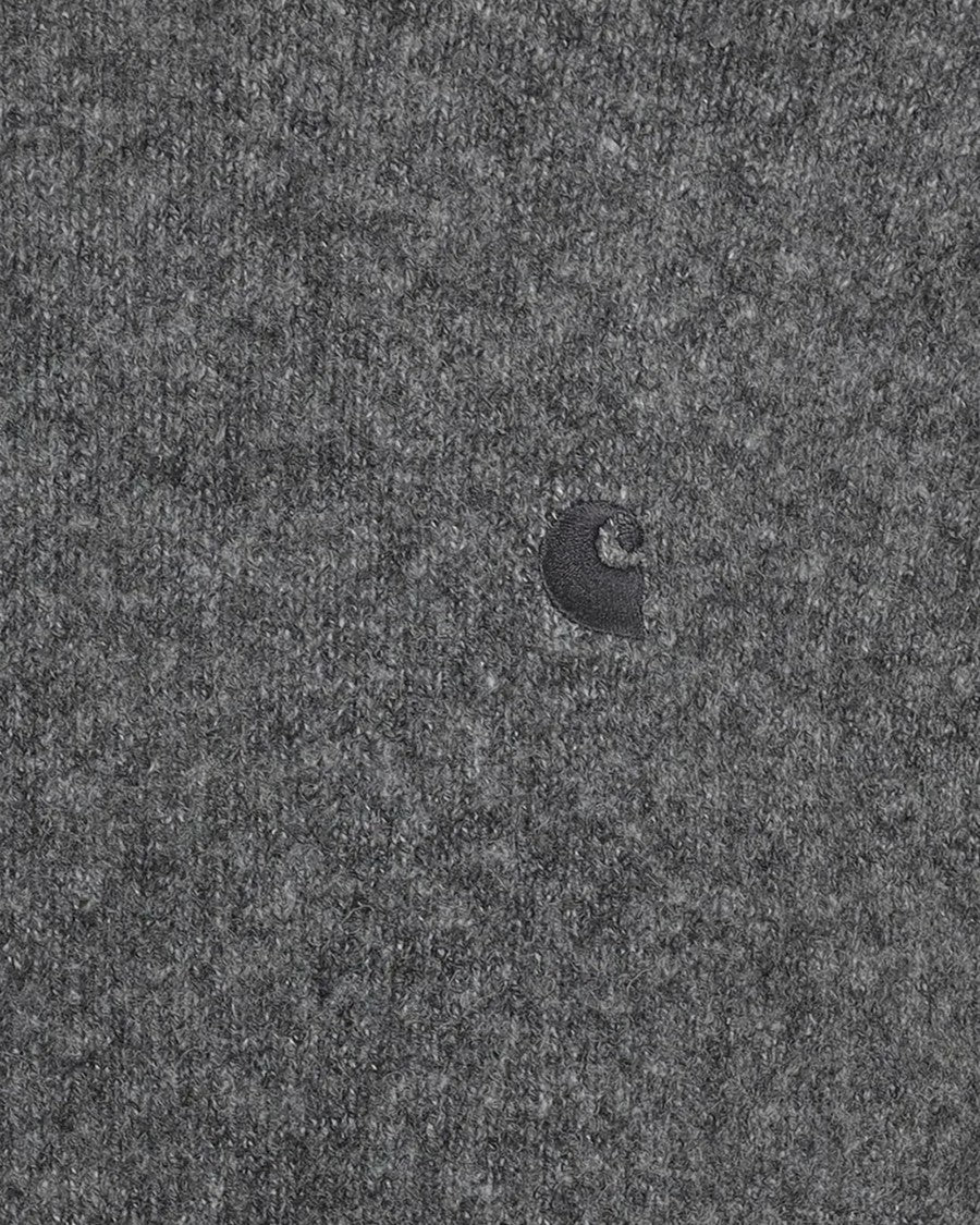 Carhartt Wip Soft Knit Sweater With Textured Graphite Finish