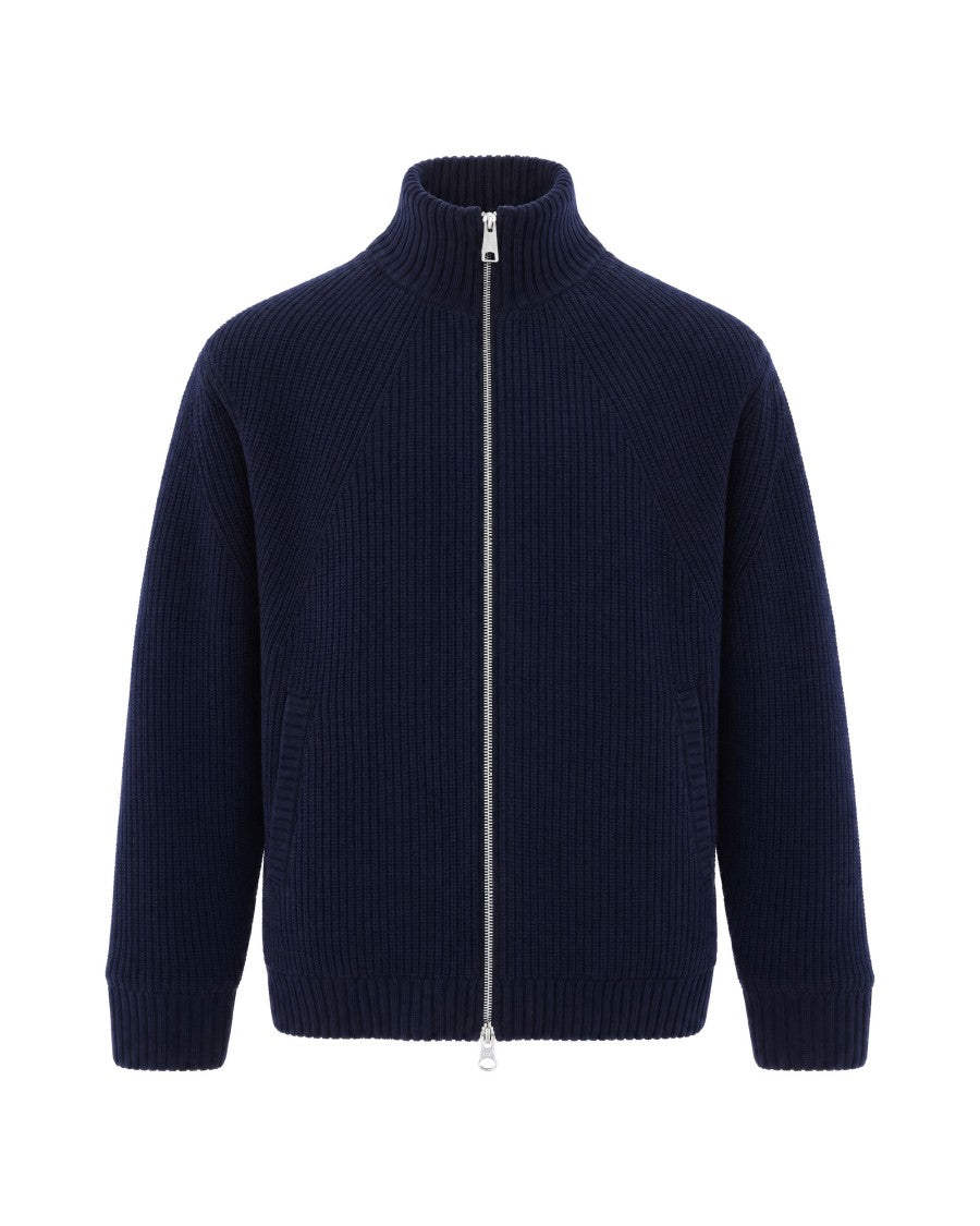 Carhartt Wip Dark Navy Banley Heavy Wool Nylon Knit Jacket