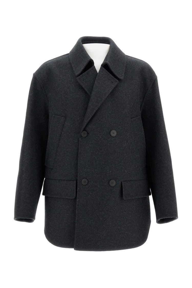 Fendi Double-Breasted Oversized Wool Jacket