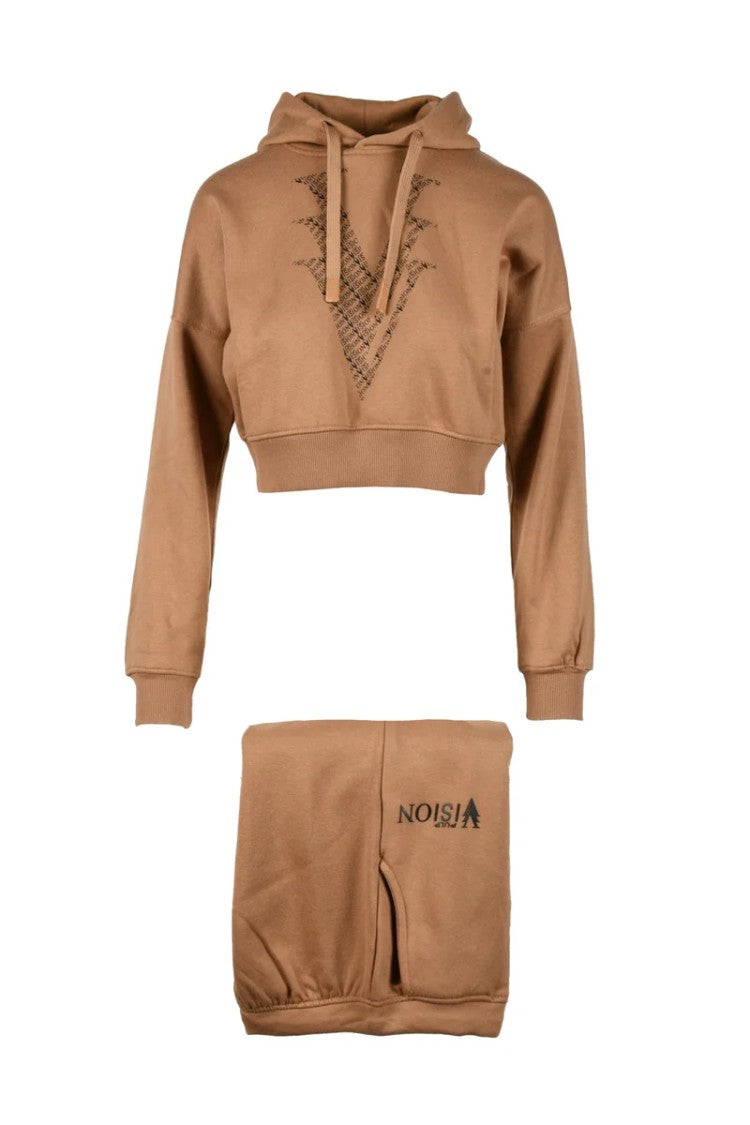 Pulp Vsion Voice Vbes Beige Hooded Jumpsuit