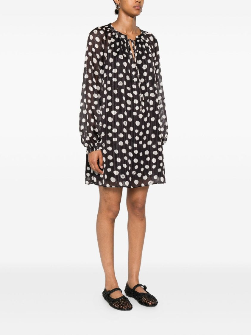Liu Jo Black And White Polka Dot Mini Dress