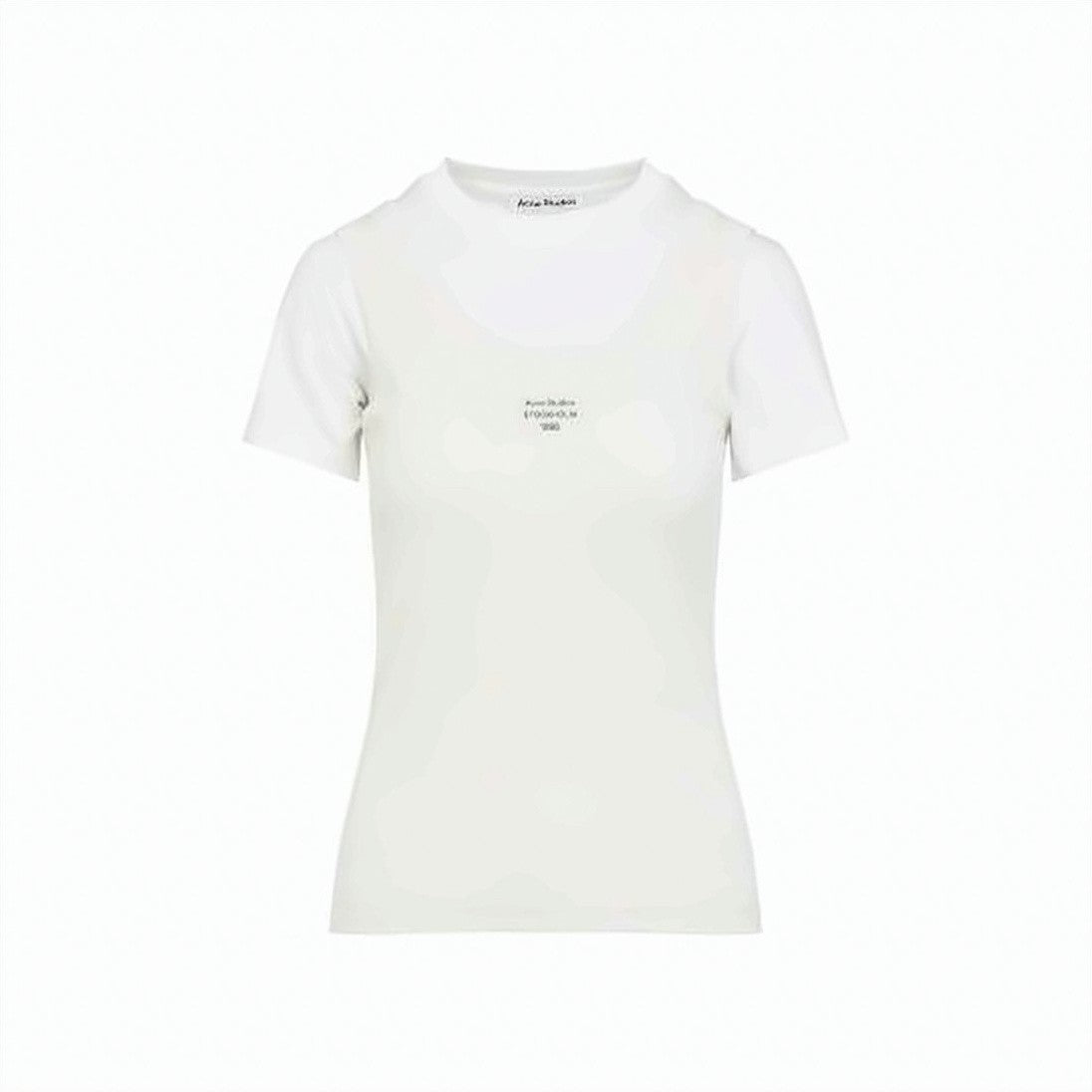 Acne Studios Layered White Cotton Tee With Cream Tank And Logo