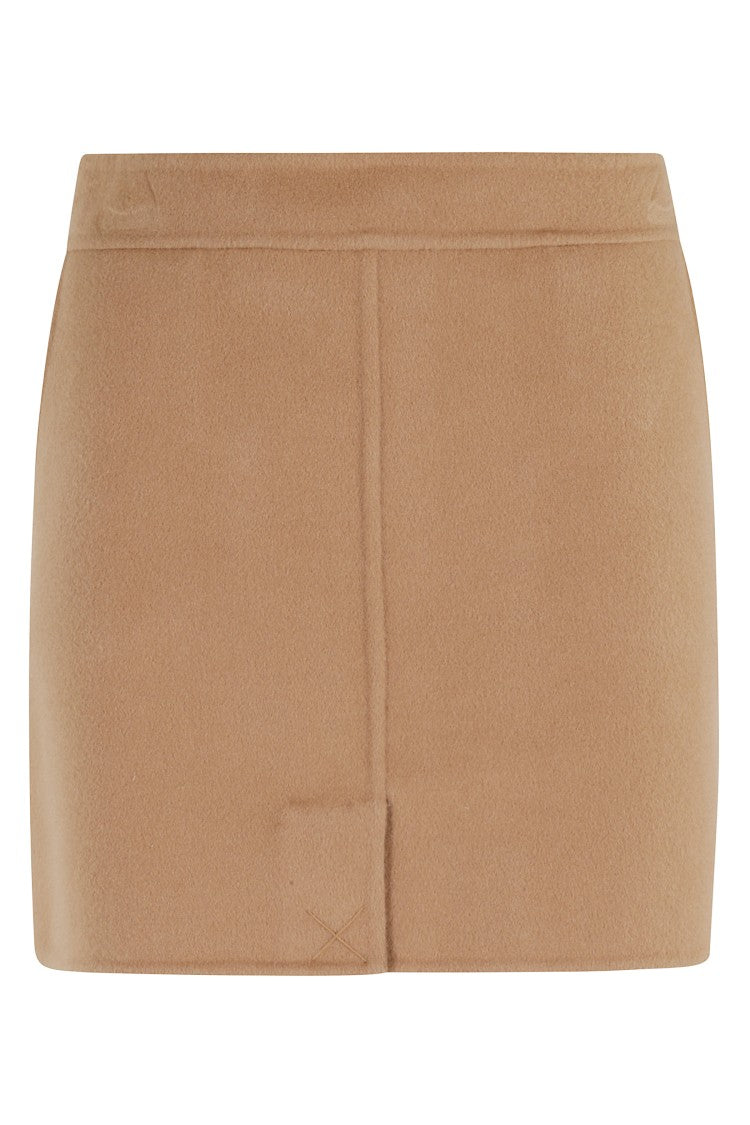 Semi Couture Mini Skirt In Desert-Inspired Beige With Seam Details