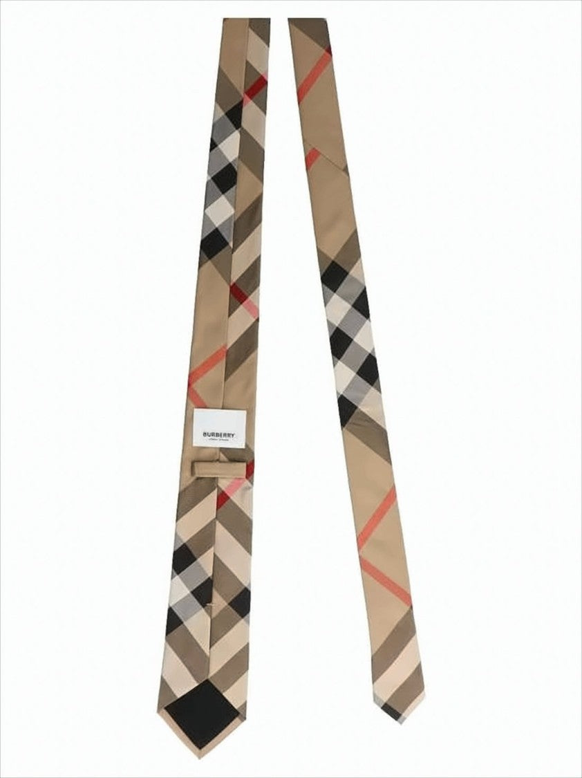 Burberry Classic Check Pattern Silk Necktie