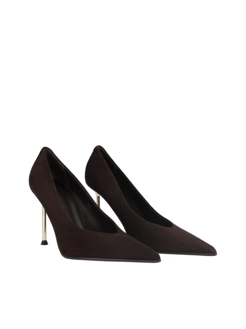 Sergio Levantesi Chocolate Brown Pole67 Suede Pumps