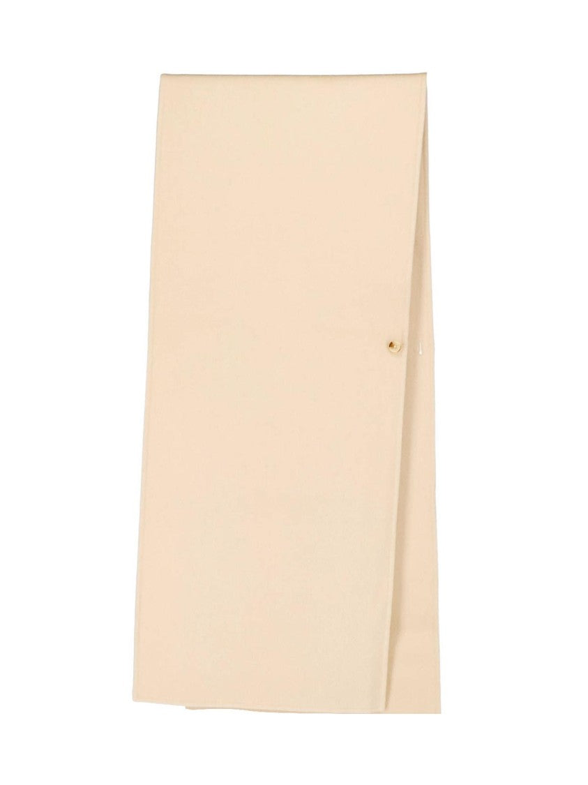 Almada Cream Micha Double-Layered Wool Cashmere Scarf