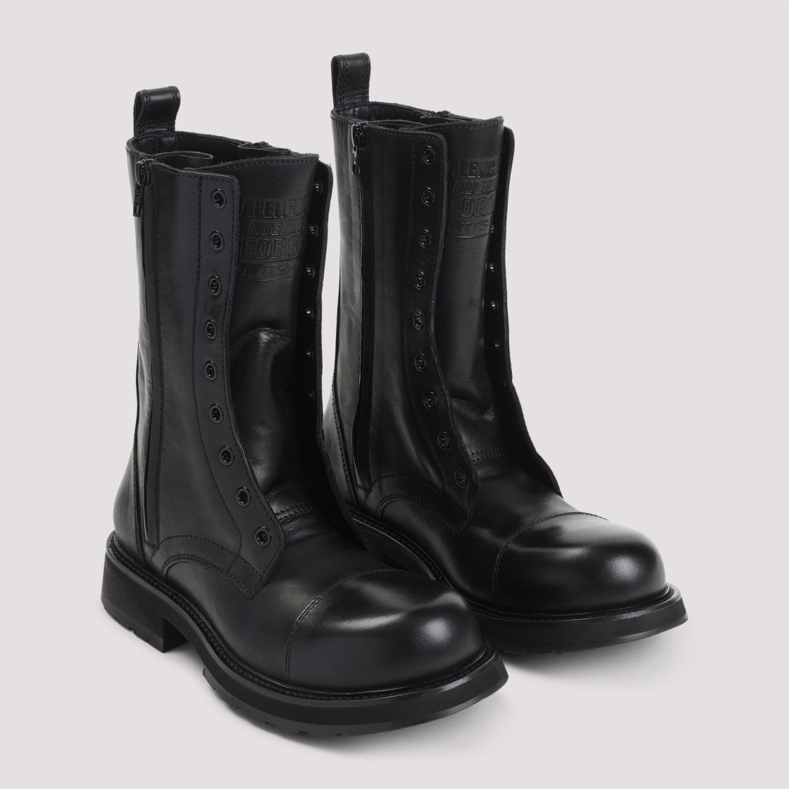Balenciaga Truck Black Leather Boots