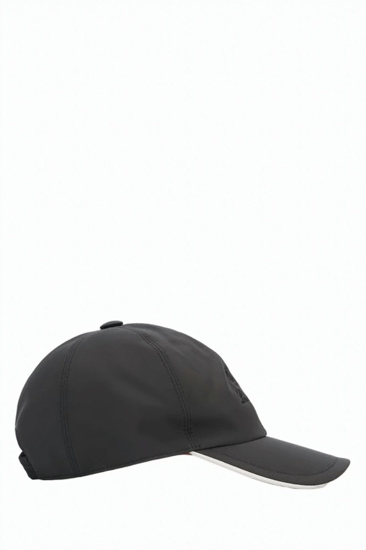 Loro Piana Structured Black Ball Cap