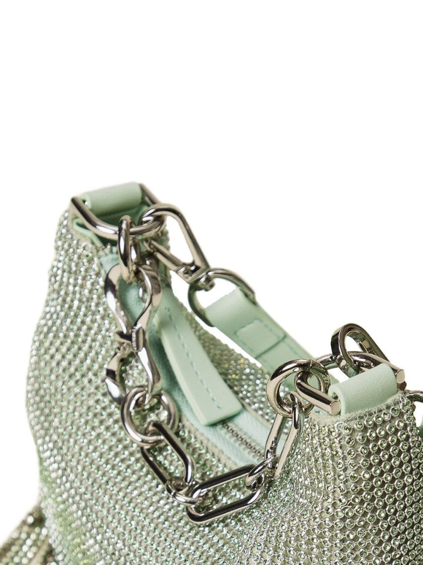 Twin-Set Aqua Chain Tassel Shoulder Bag