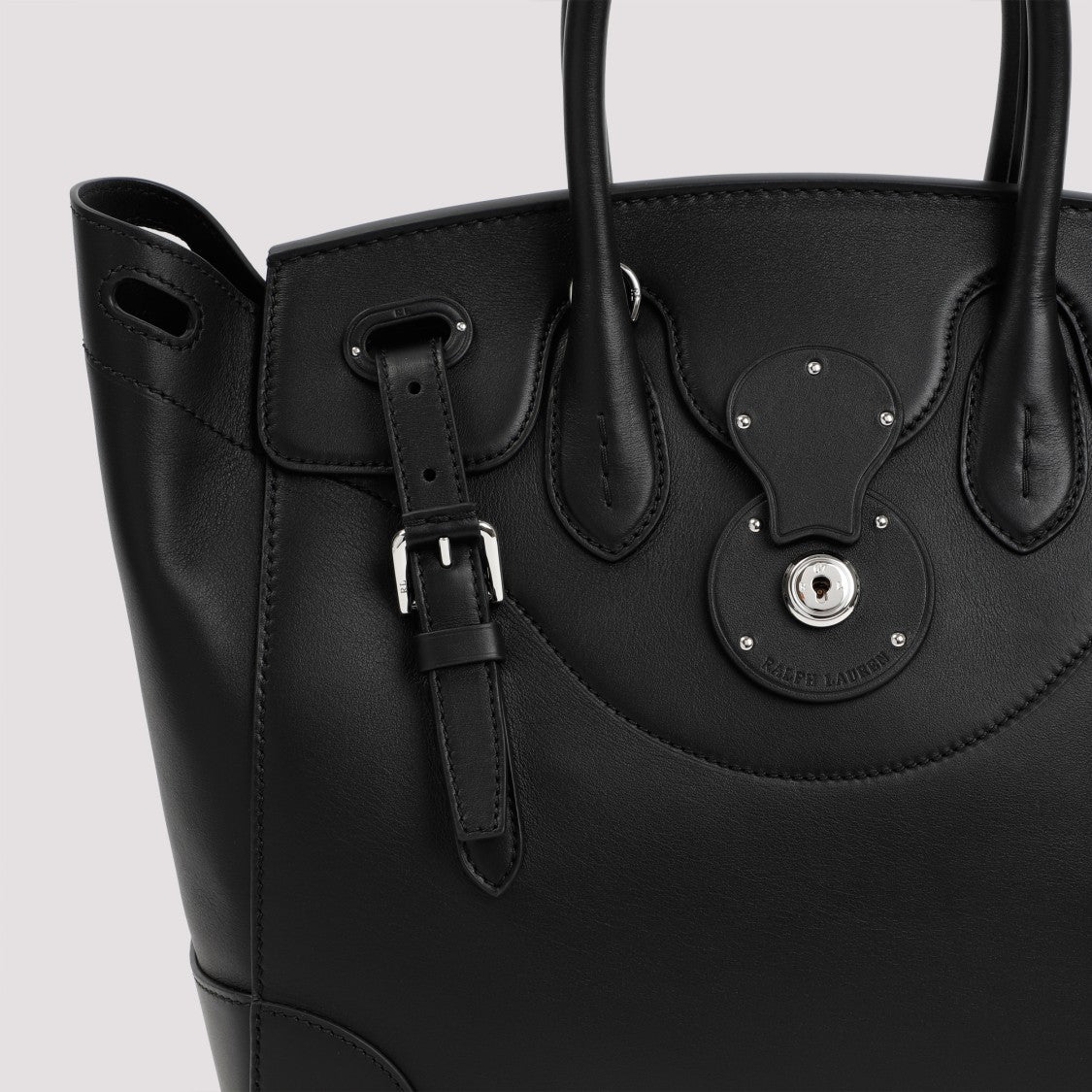 Polo Ralph Lauren Soft Black Calf Leather Ricky 33 Shoulder Bag