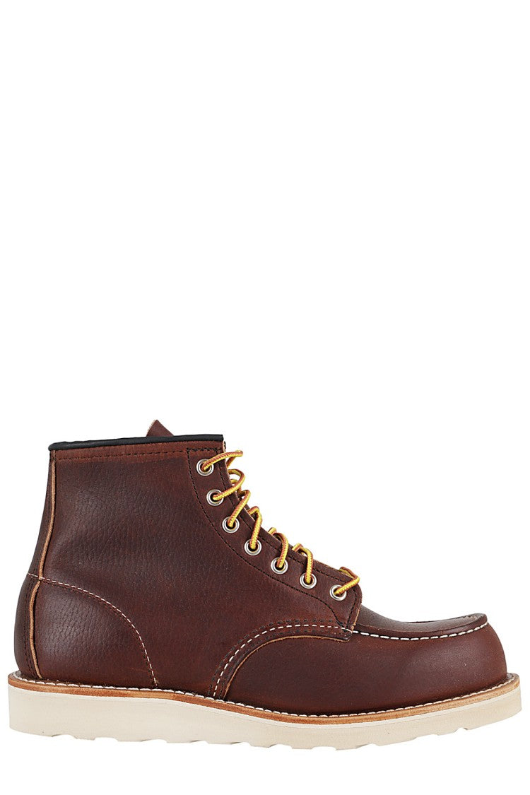 Red Wing Brown Classic Moc Leather Ankle Boots