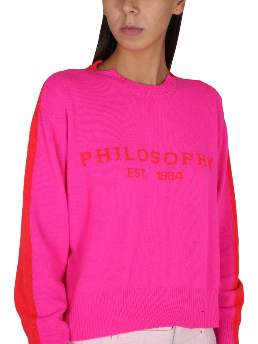 Philosophy Di Lorenzo Serafini Cropped Wool And Cashmere Sweater