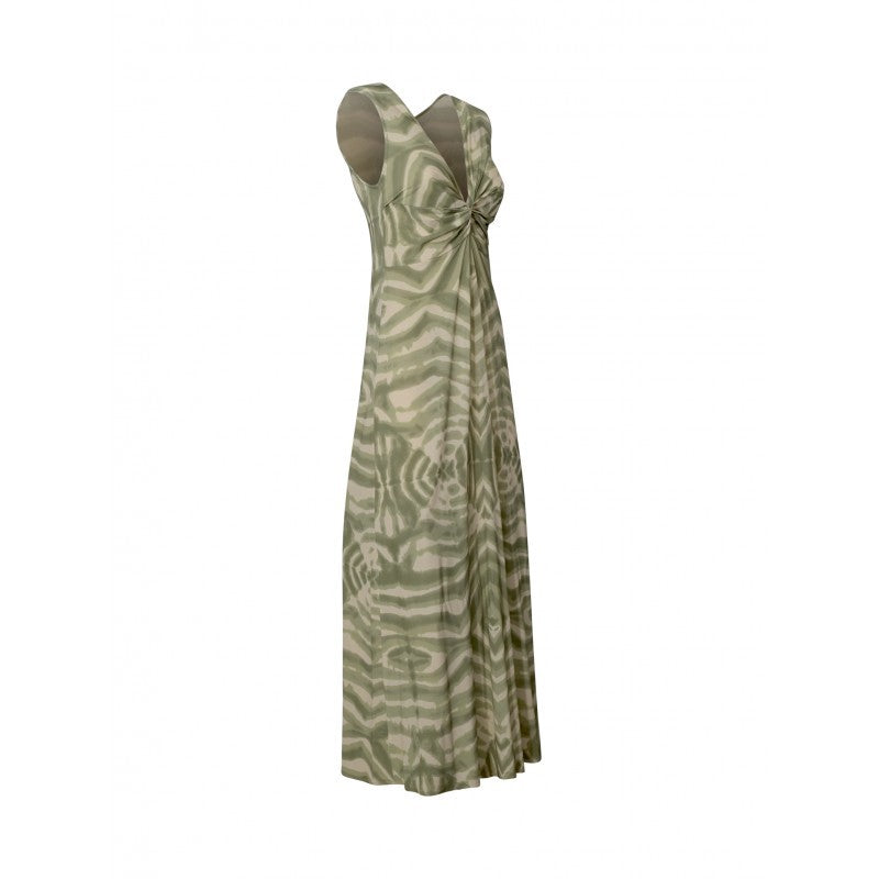 One Ff-0030-0130 Multicolor Viscose Long Dress