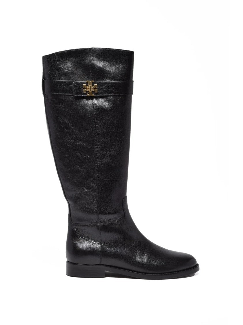 Tory Burch Black Leather Riding Boots