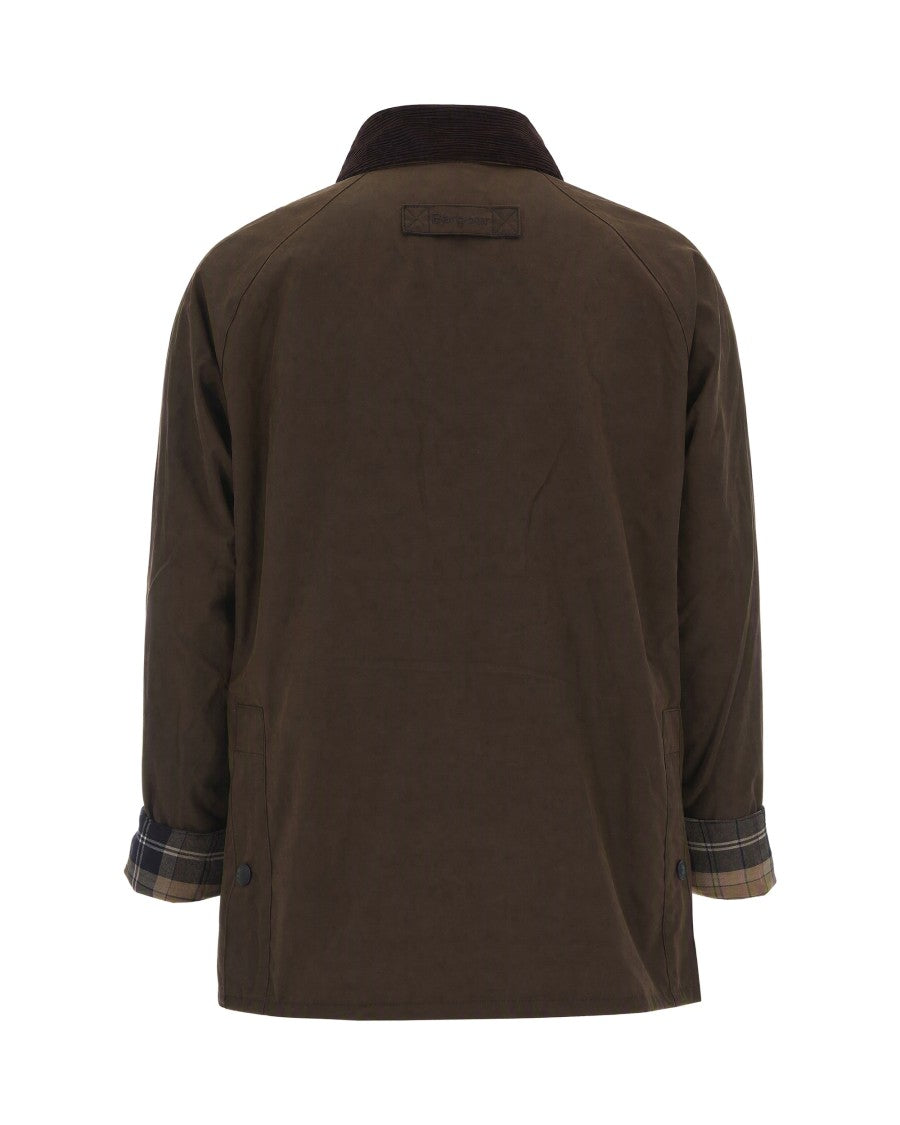 Barbour Bedale Tartan Lining Corduroy Collar Waxed Cotton Jacket