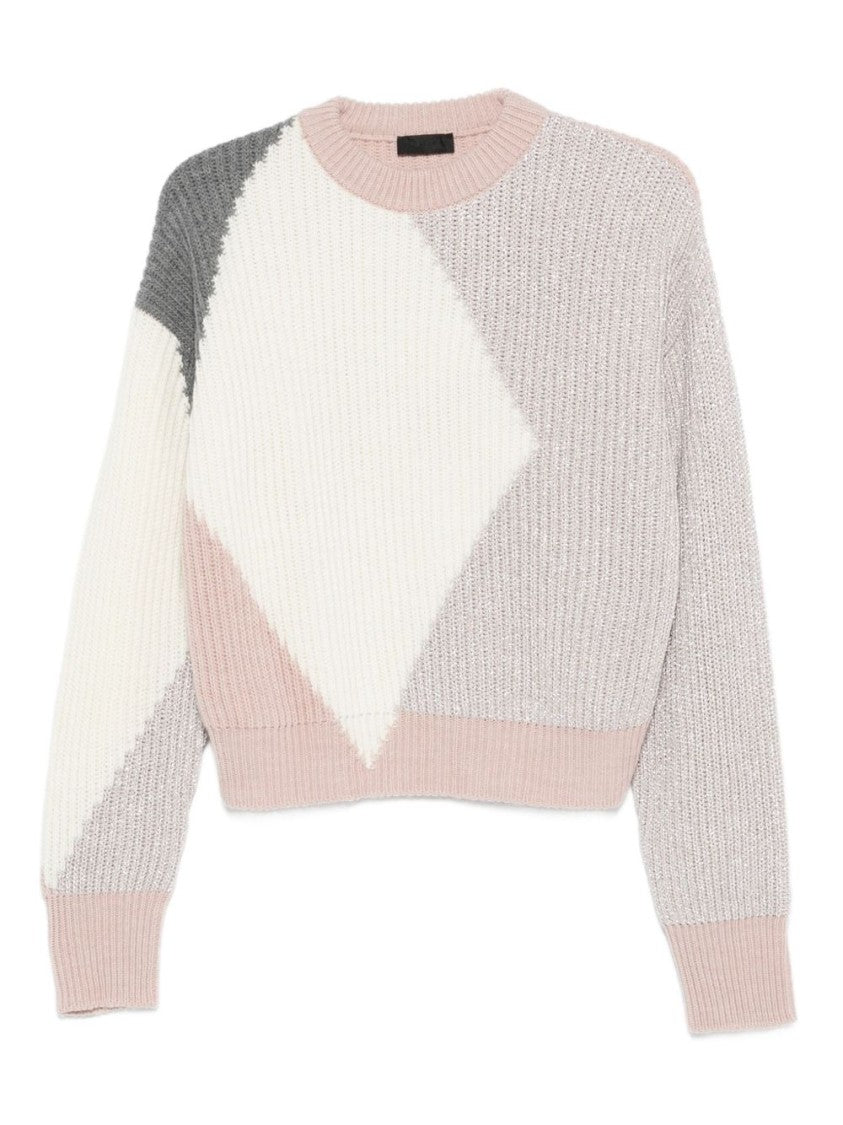 Liu Jo Geometric Pattern Wool-Blend Sweater