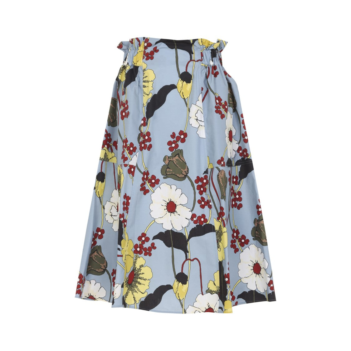 Marni Knee-Length Cotton Skirt With Bold Floral Print