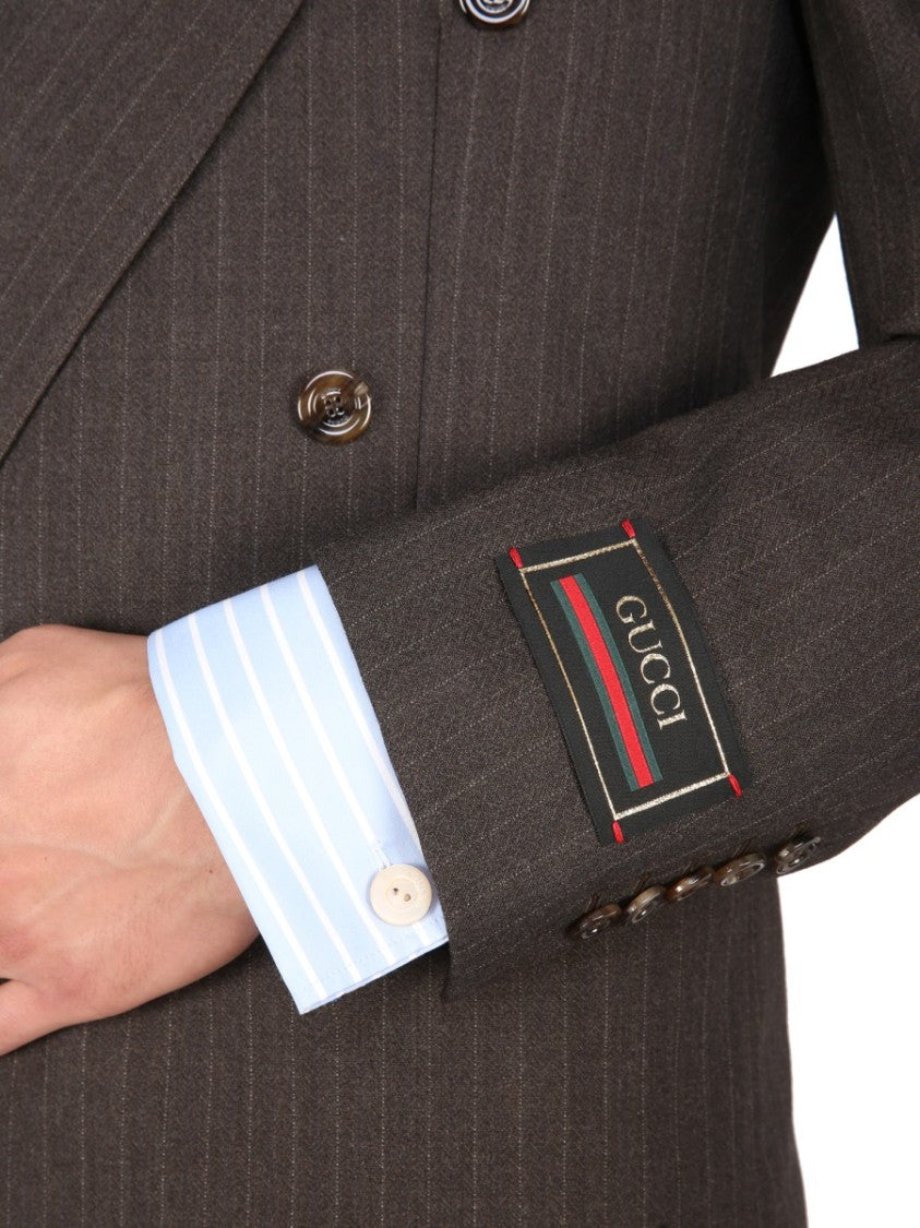 Gucci Double-Breasted Jacket With Peaked Lapels And Tailored Fit