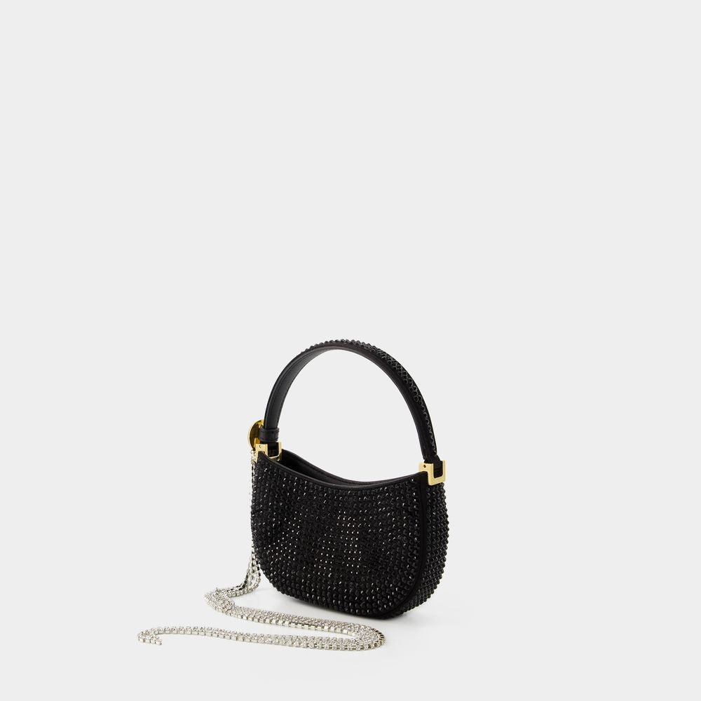 Magda Butrym Micro Vesna Crystal Hobo Bag - Cristal - Black