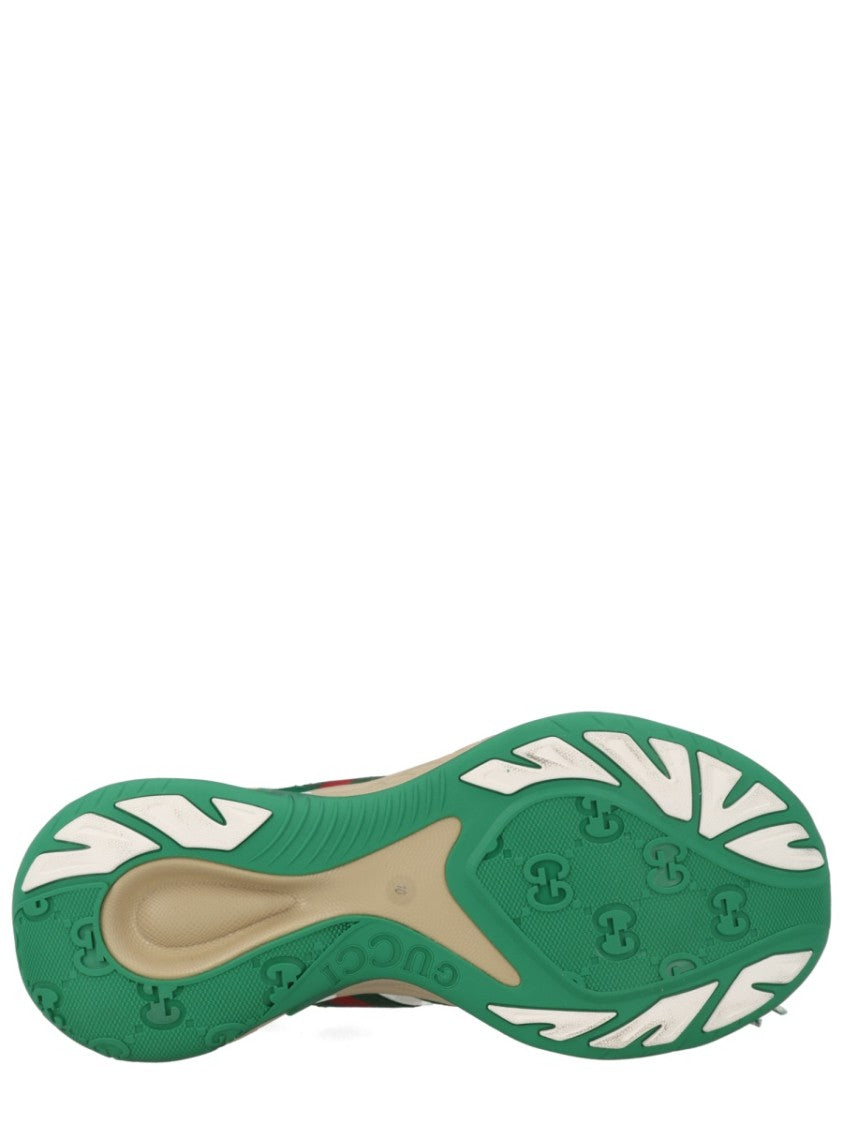 Gucci Worn-Effect Overlaid Suede Sneakers