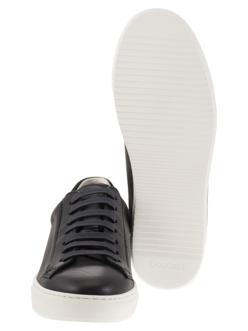 Doucal's Smooth Calfskin Trainers With Memory Foam Insole
