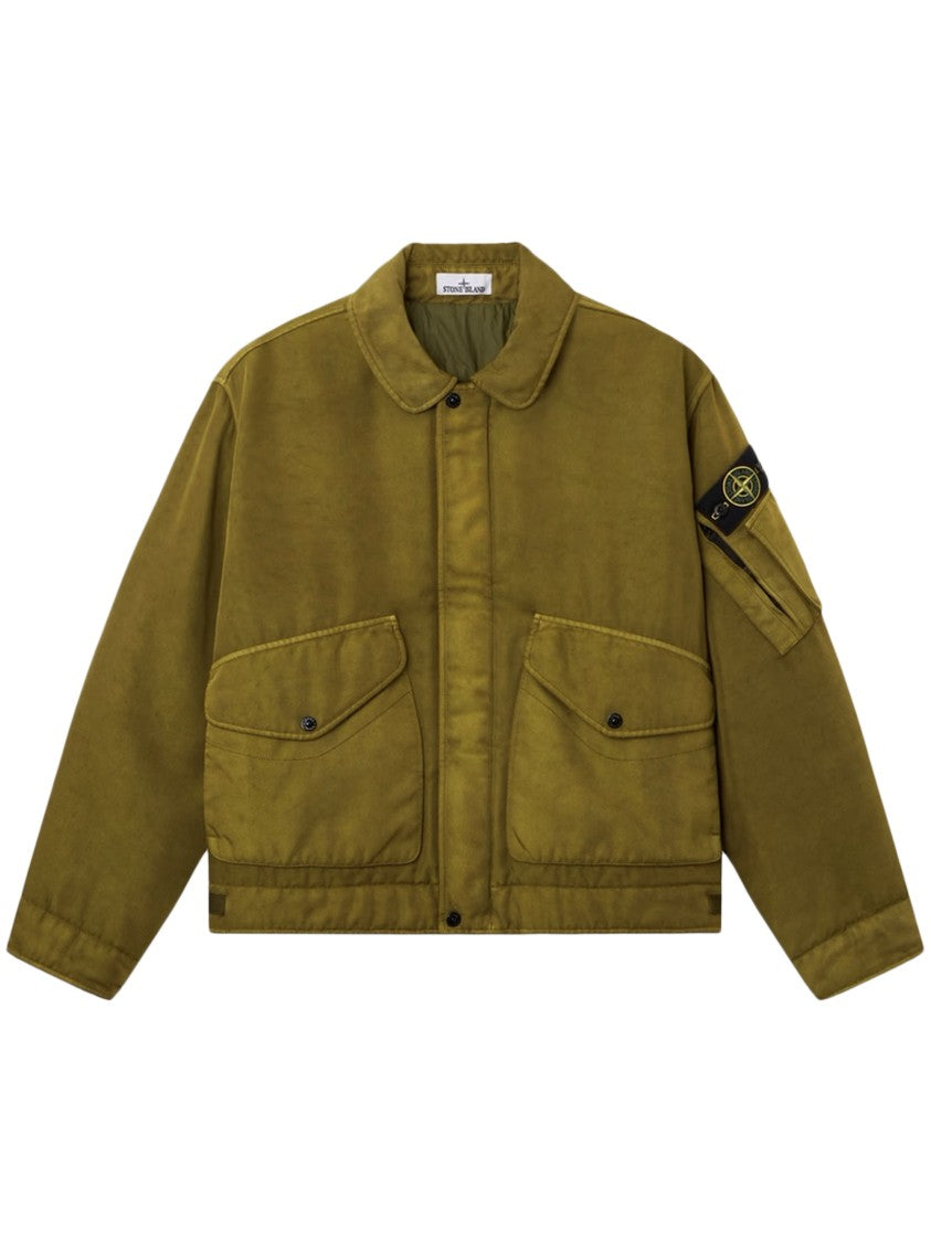 Stone Island Textured Cropped Boxy Blazer