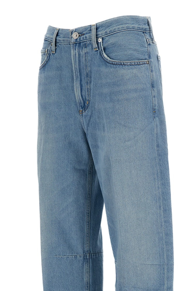 Citizens Of Humanity High-Rise Cropped Jeans With Balloon Leg And Contrast Stitching