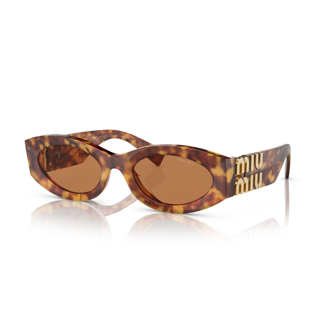 Miu Miu 0Mu 11Ws Oval Tortoiseshell Sunglasses