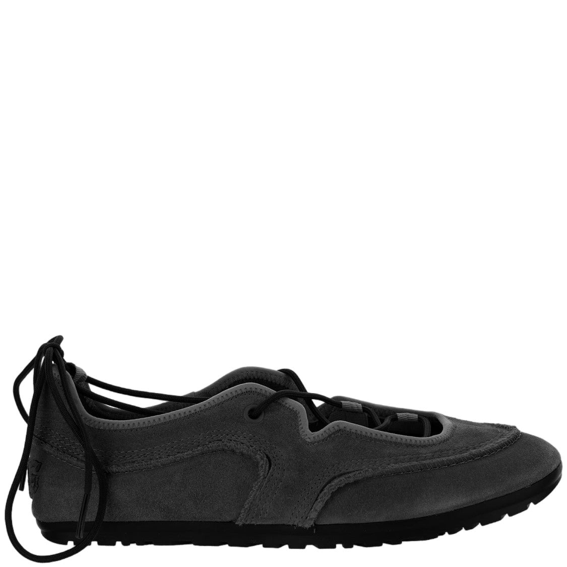 Ugg Black Quill Lace-Up Back Suede Sneakers