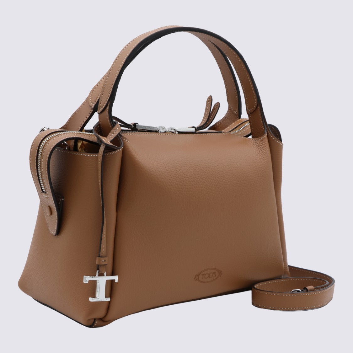 Tod's Structured Handbag With Pebbled Texture And Silver-Tone Hardware