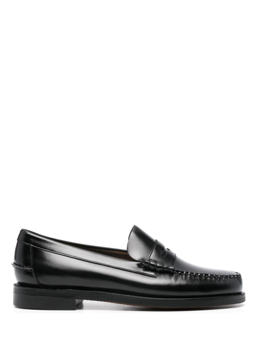 Sebago Polished Penny Strap Loafer With Moc Toe Design