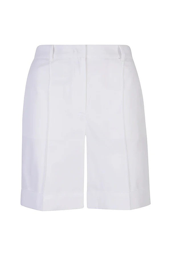 Eleventy Tailored White Shorts With High Waist